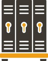 Lockers Glyph Two Colour Icon vector