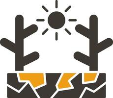 Drought Glyph Two Colour Icon vector