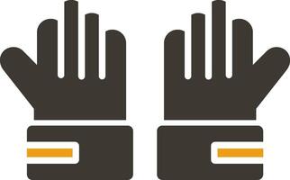 Goalie Gloves Glyph Two Colour Icon vector