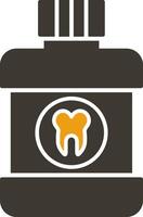 Mouthwash Glyph Two Colour Icon vector