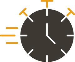 Stopwatch Glyph Two Colour Icon vector