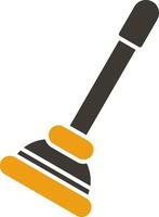 Plunger Glyph Two Colour Icon vector