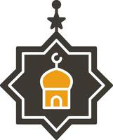 Eid Celebration Glyph Two Colour Icon vector