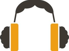 Earmuff Glyph Two Colour Icon vector