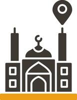 Mosque Location Glyph Two Colour Icon vector