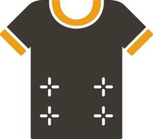 camisa glifo dos color icono vector