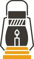 Gas Lamp Glyph Two Colour Icon vector