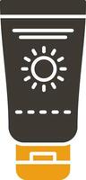 Sunscreen Glyph Two Colour Icon vector