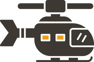 Helicopter Glyph Two Colour Icon vector