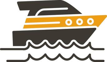 Speed Boat Glyph Two Colour Icon vector