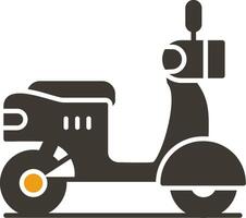 Scooter Glyph Two Colour Icon vector