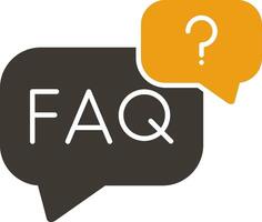 Faq Glyph Two Colour Icon vector