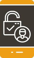 Access Glyph Two Colour Icon vector