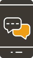 Messages Glyph Two Colour Icon vector