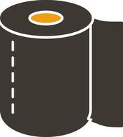 Toilet Roll Glyph Two Colour Icon vector