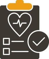 Health Check Glyph Two Colour Icon vector