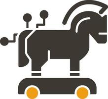 Trojan Horse Glyph Two Colour Icon vector