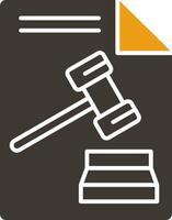 Law Glyph Two Colour Icon vector