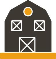 Barn Glyph Two Colour Icon vector