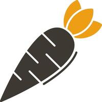 Carrot Glyph Two Colour Icon vector