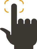 Finger Print Glyph Two Colour Icon vector