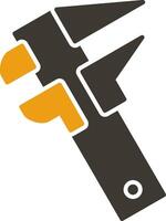 Caliper Glyph Two Colour Icon vector