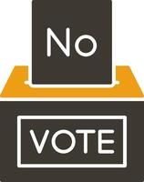 Vote NO Glyph Two Colour Icon vector