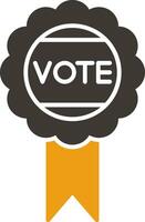 Vote Badge Glyph Two Colour Icon vector