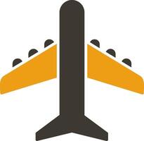 Plane Glyph Two Colour Icon vector