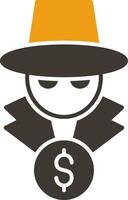 Fraud Glyph Two Colour Icon vector