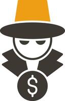 Fraud Glyph Two Colour Icon vector