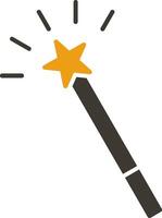 Magic Wand Glyph Two Colour Icon vector