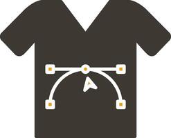 Shirt Design Glyph Two Colour Icon vector