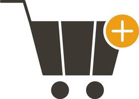 Add To Cart Glyph Two Colour Icon vector