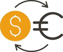 Money Exchange Glyph Two Colour Icon vector