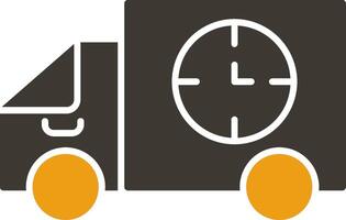 Shipping Time Glyph Two Colour Icon vector