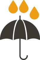 Umbrella Glyph Two Colour Icon vector