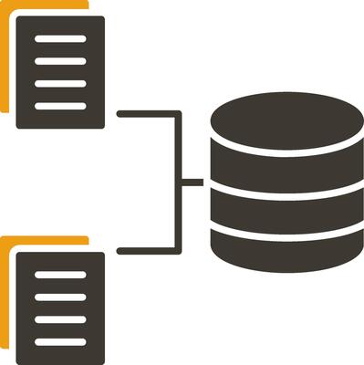 Data Collection Glyph Two Colour Icon