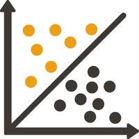 Scatter Graph Glyph Two Colour Icon vector