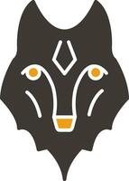 Wolf Glyph Two Colour Icon vector