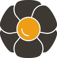 hortensia glifo dos color icono vector