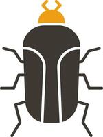 insecto glifo dos color icono vector