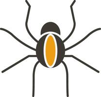 Spider Glyph Two Colour Icon vector