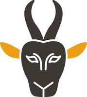 Gazelle Glyph Two Colour Icon vector