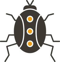 Bug Glyph Two Colour Icon vector