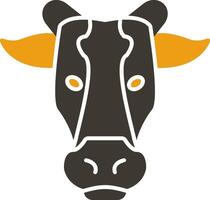 Cow Glyph Two Colour Icon vector