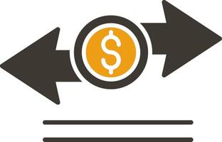 Transfer Glyph Two Colour Icon vector