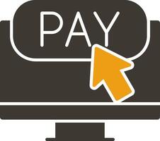 Online Payment Glyph Two Colour Icon vector