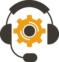 Technical Support Glyph Two Colour Icon vector