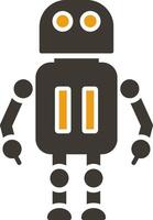 Robot Glyph Two Colour Icon vector